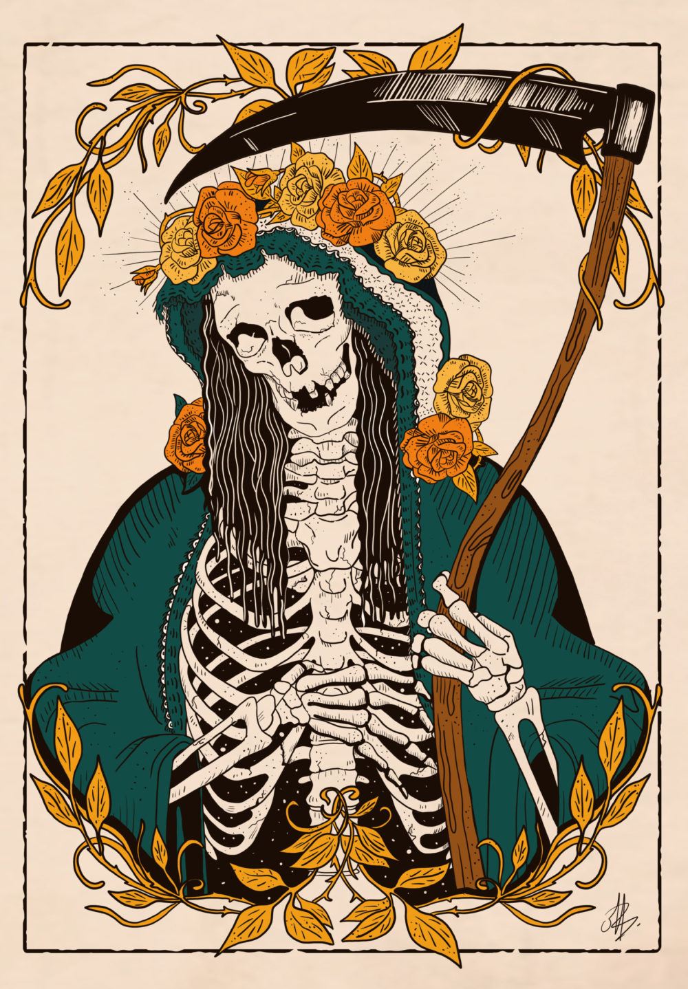 Santa muerte couleur